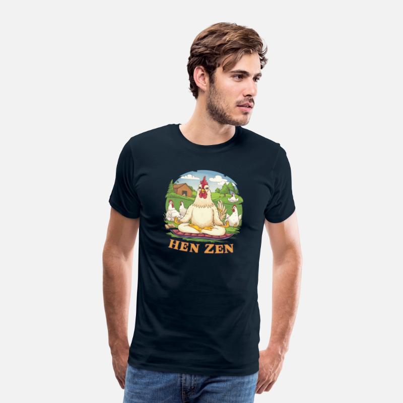 Hen Zen Rooster Meditation Yoga Tee
