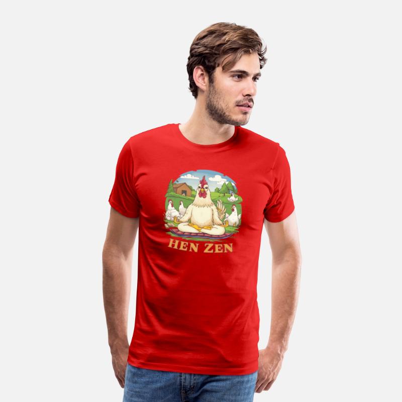Hen Zen Rooster Meditation Yoga Tee