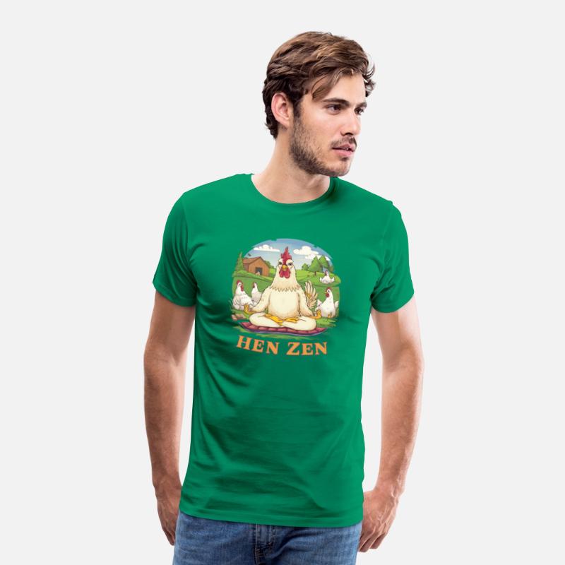 Hen Zen Rooster Meditation Yoga Tee