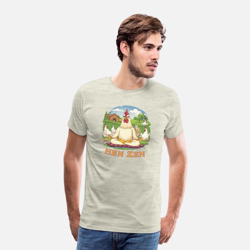 Hen Zen Rooster Meditation Yoga Tee