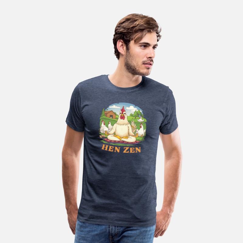 Hen Zen Rooster Meditation Yoga Tee