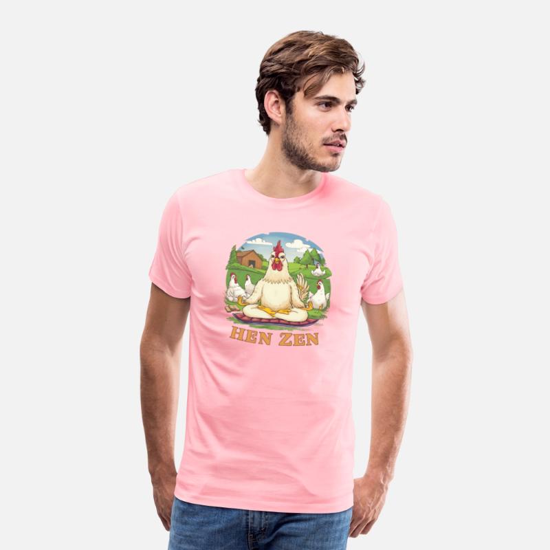 Hen Zen Rooster Meditation Yoga Tee