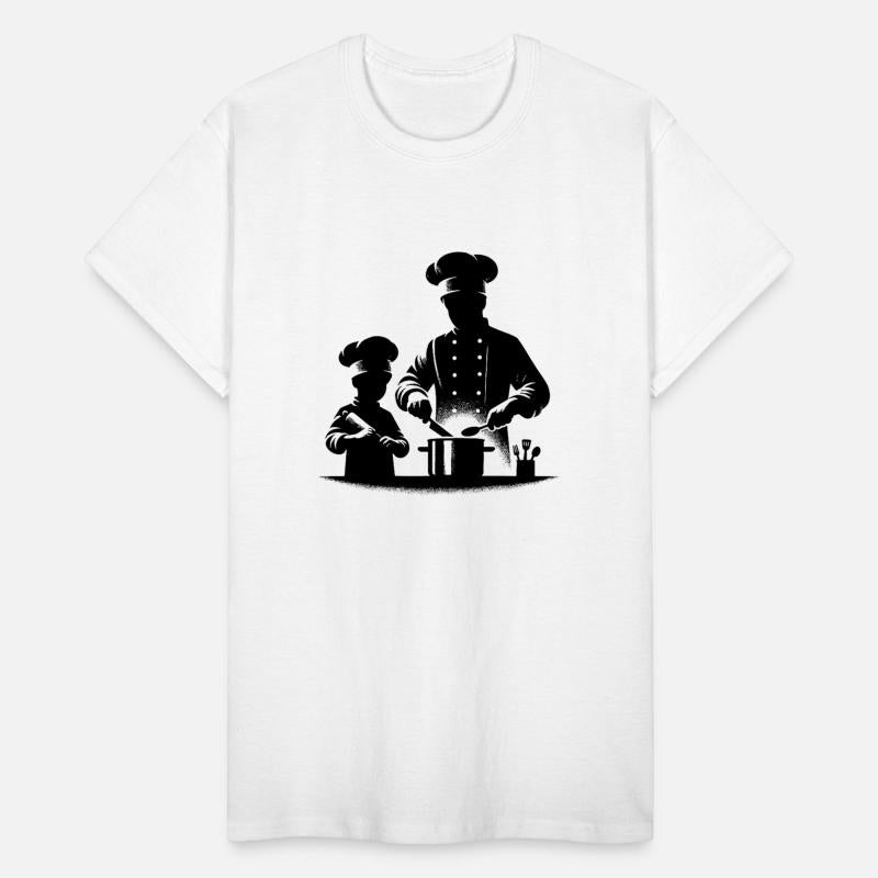 Hobby Cook With Children Silhouette Portrait