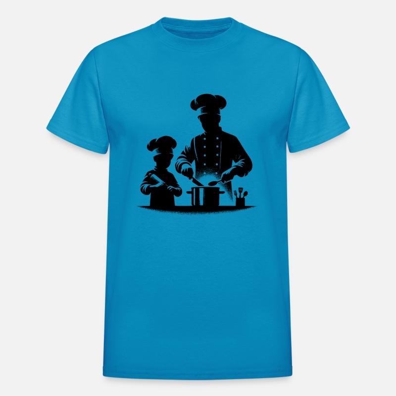 Hobby Cook With Children Silhouette Portrait