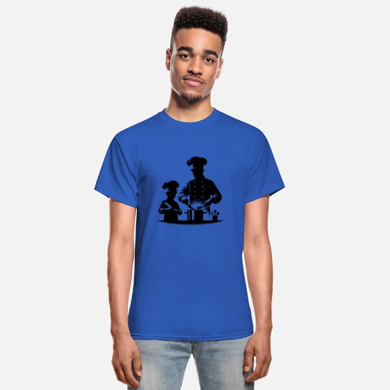 Hobby Cook With Children Silhouette Portrait