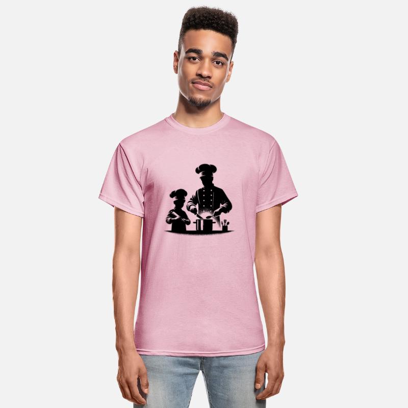 Hobby Cook With Children Silhouette Portrait