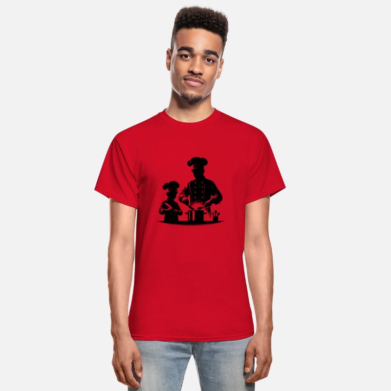 Hobby Cook With Children Silhouette Portrait