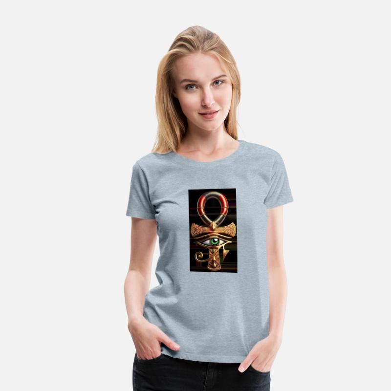 Horus Eye within the Golden Ankh