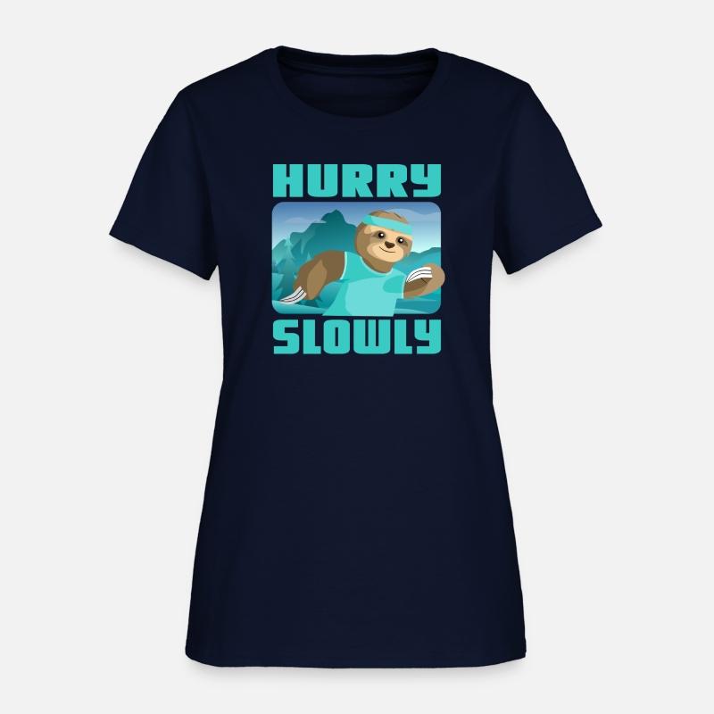 Hurry Slowly Sloth Hiking Turquoise Nature Outdoor