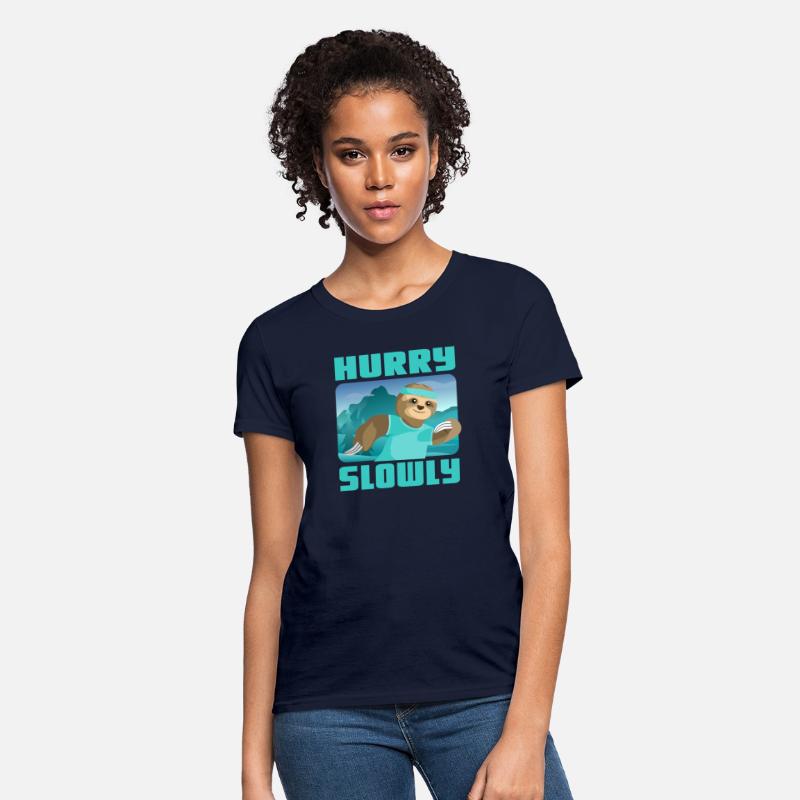 Hurry Slowly Sloth Hiking Turquoise Nature Outdoor