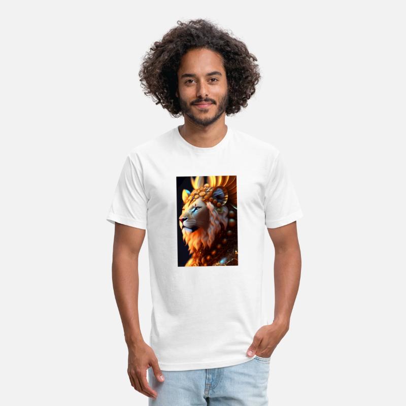 hyperdimensional male muscular albino furry lion i