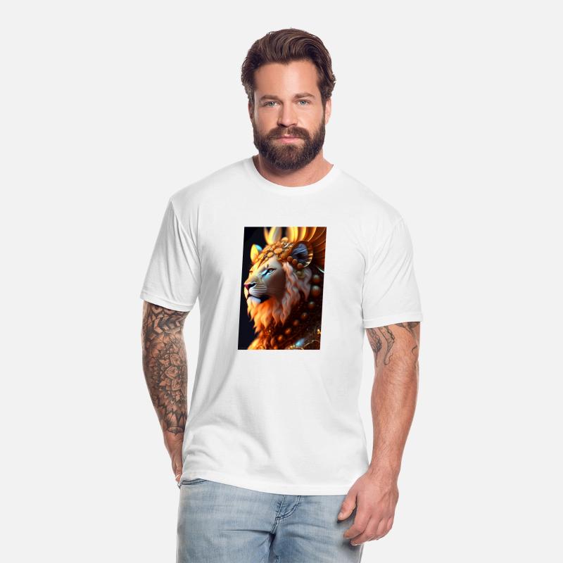 hyperdimensional male muscular albino furry lion i