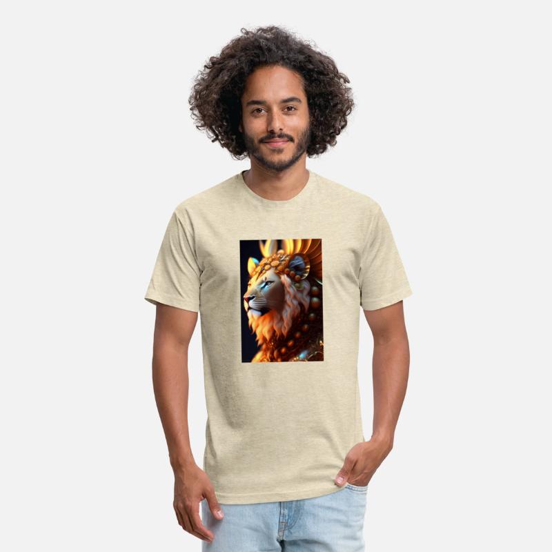 hyperdimensional male muscular albino furry lion i