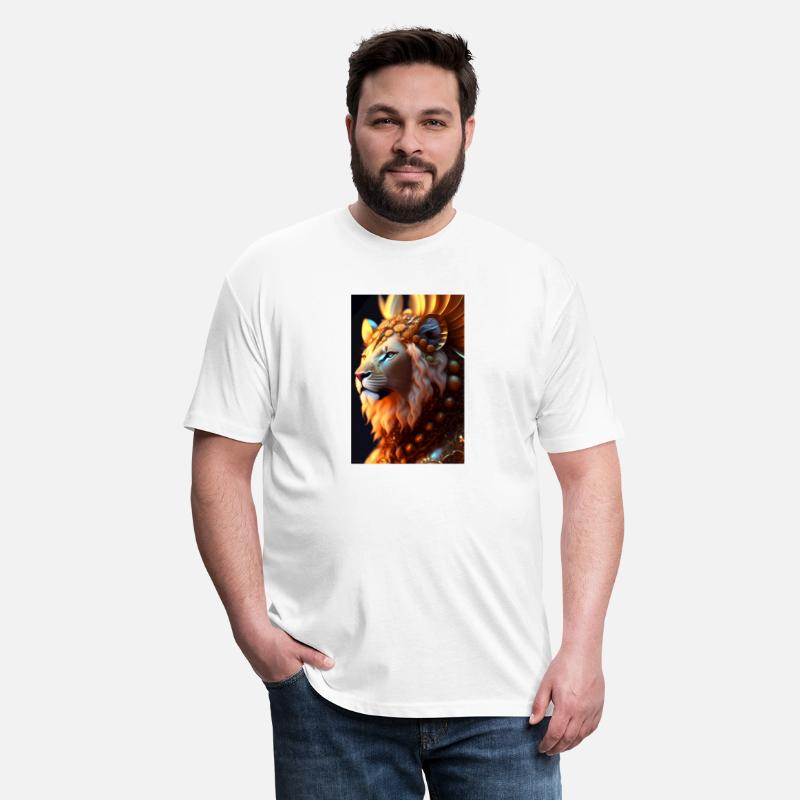 hyperdimensional male muscular albino furry lion i