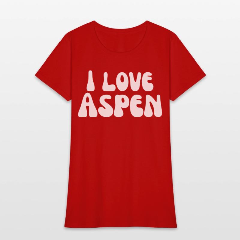 I Love Aspen. I Heart Aspen. Red Heart Valentine's
