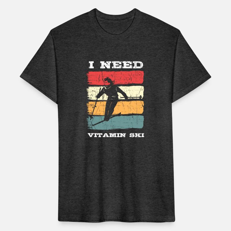 I Need Vitamin Ski Skiing Skier Mountains Retro