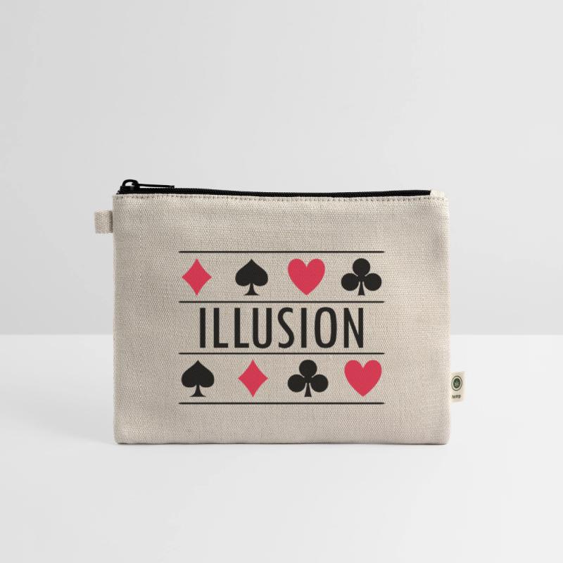 Illusion with card symbols spell magic poker
