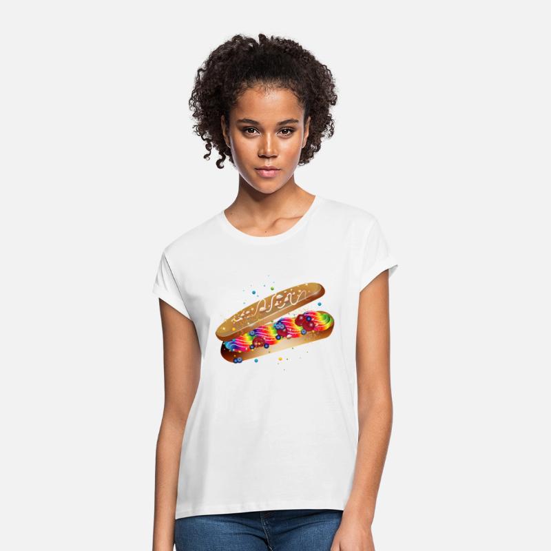 Illustration of a filled colorful eclair