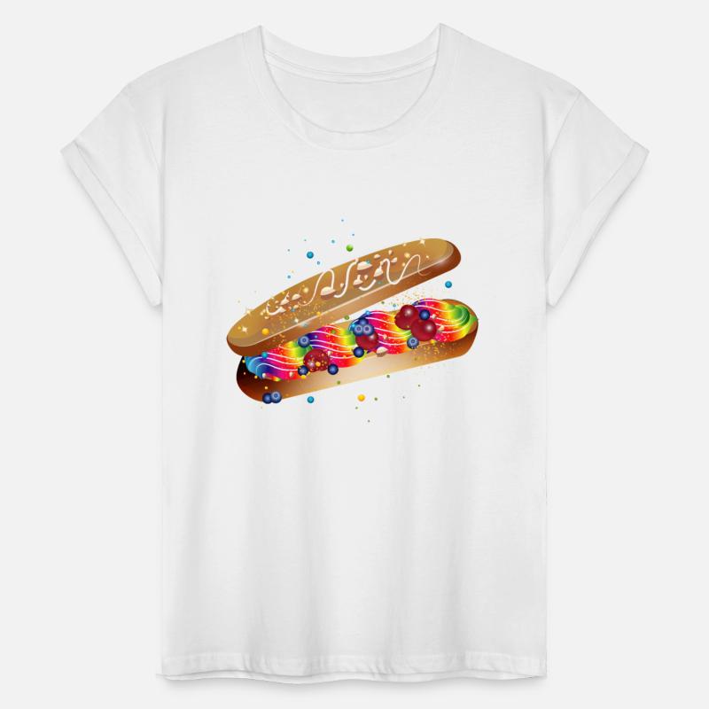 Illustration of a filled colorful eclair