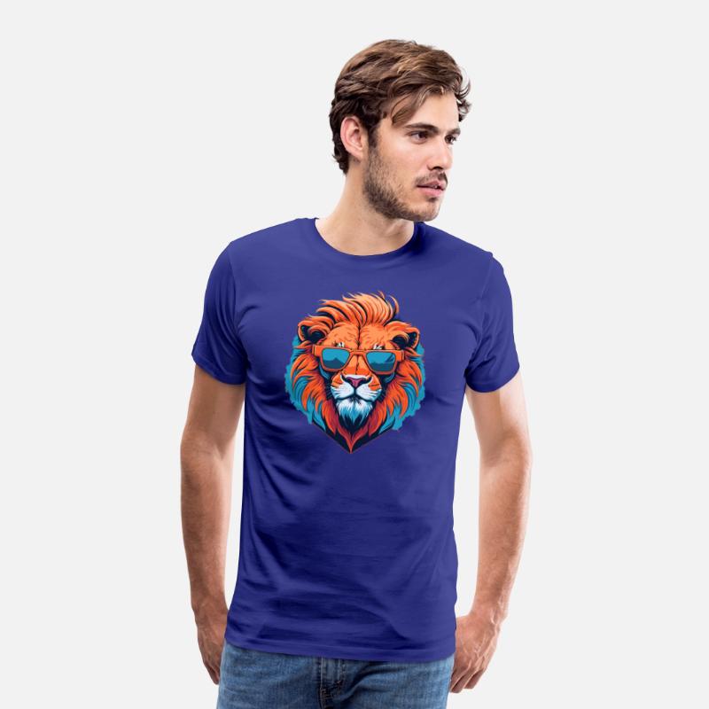 Illustration of a trendy Lion with a modern twist