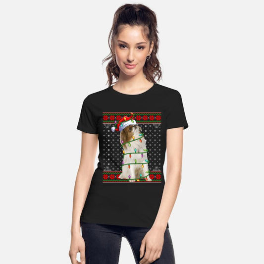 Japanese Chin Dog Ugly Christmas Lights