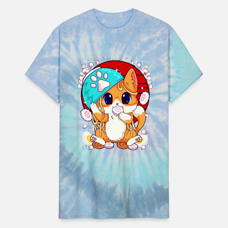 Kitty Eating Ramen And Kawaii Shusi