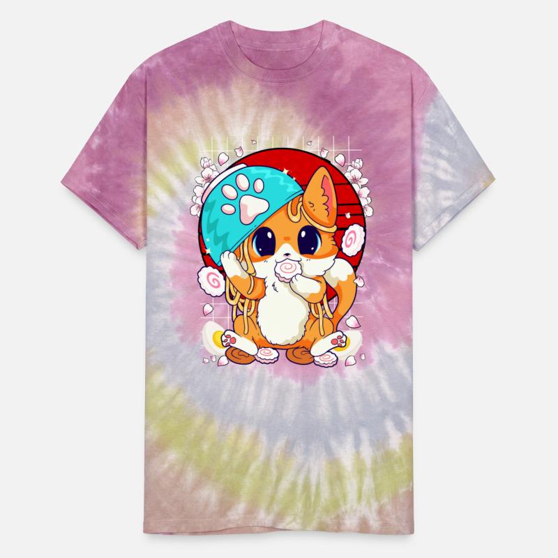 Kitty Eating Ramen And Kawaii Shusi