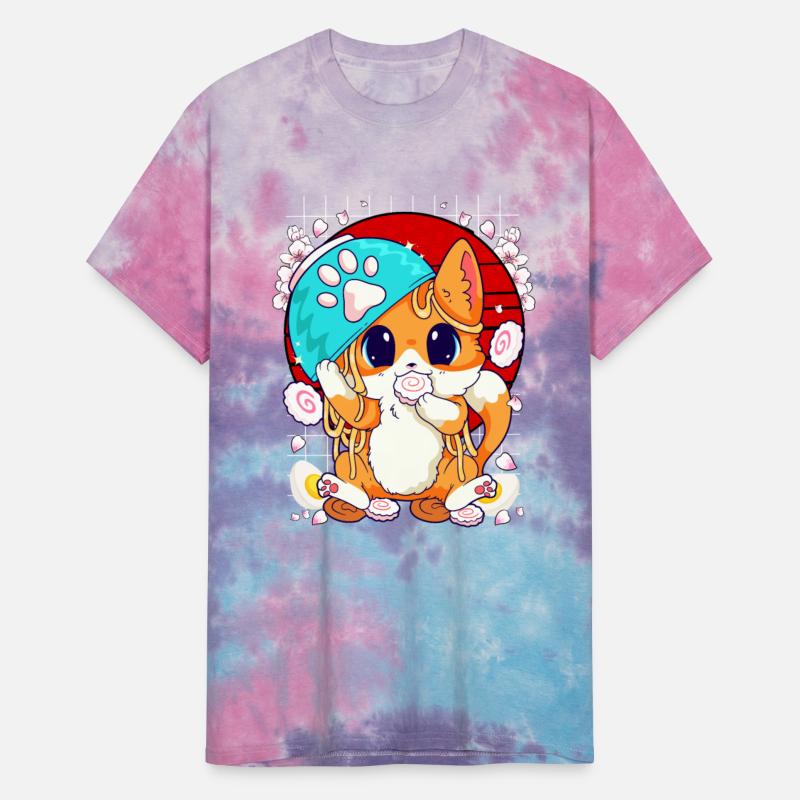 Kitty Eating Ramen And Kawaii Shusi