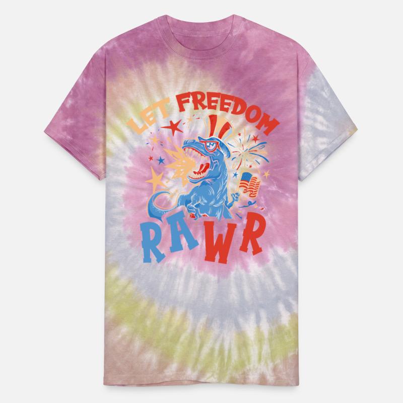 Let Freedom Rawr Dinosaur USA Flag 4th Of July