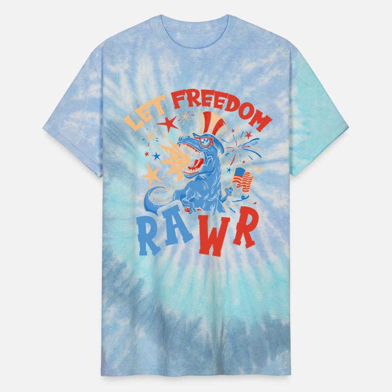 Let Freedom Rawr Dinosaur USA Flag 4th Of July