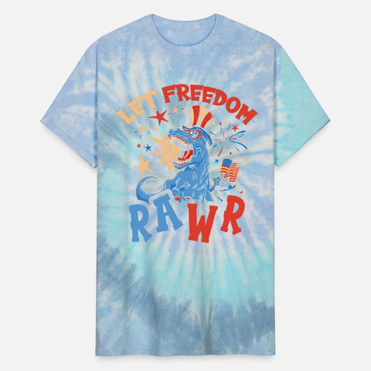 Let Freedom Rawr Dinosaur USA Flag 4th Of July