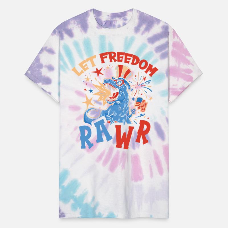 Let Freedom Rawr Dinosaur USA Flag 4th Of July