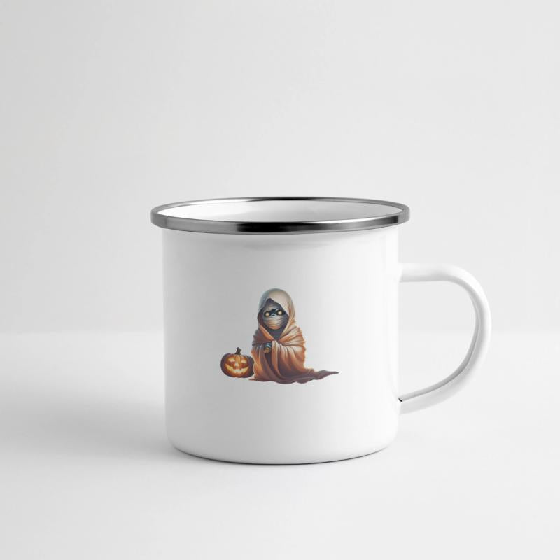 Little Mummy Sitting with Pumpkin