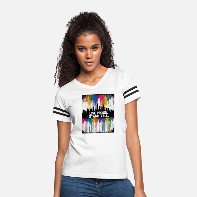 Live Proud Stand Tall LGBTQ Pride Graffiti Skyline
