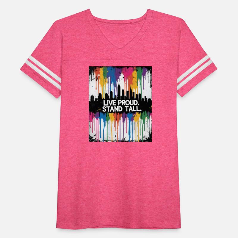 Live Proud Stand Tall LGBTQ Pride Graffiti Skyline