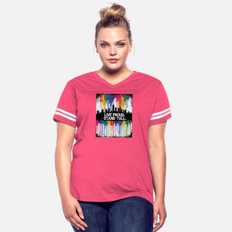 Live Proud Stand Tall LGBTQ Pride Graffiti Skyline