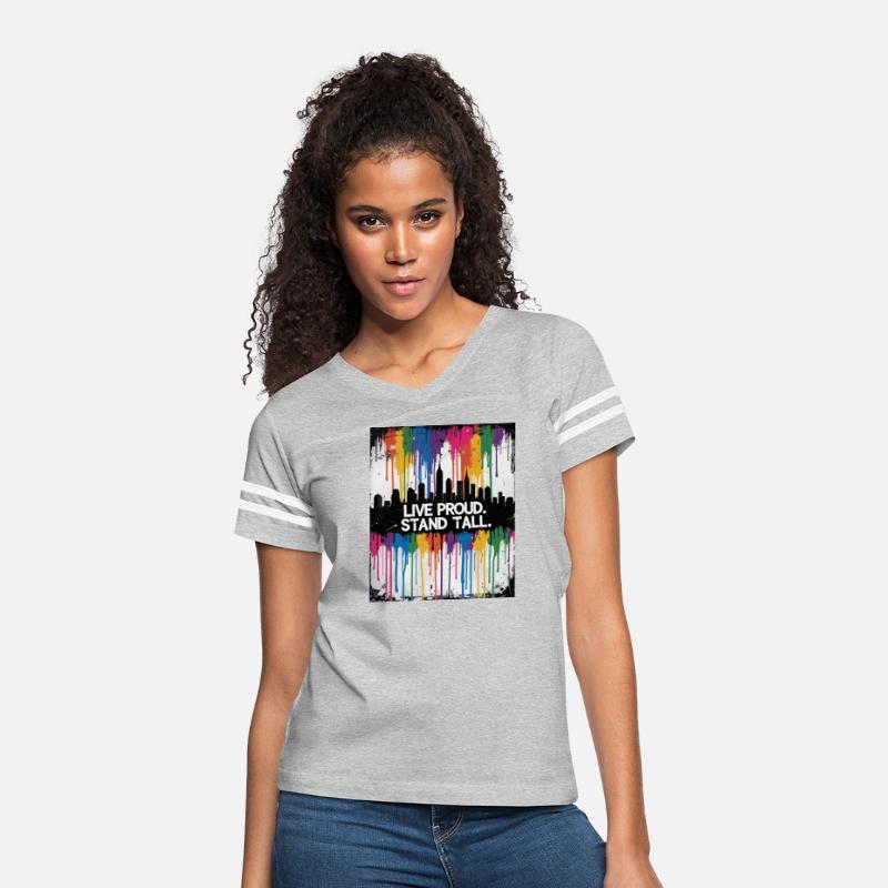 Live Proud Stand Tall LGBTQ Pride Graffiti Skyline