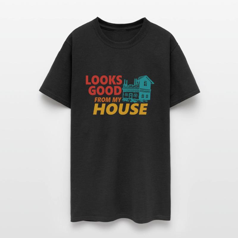 Look Good From My House Funny Retro Apparel