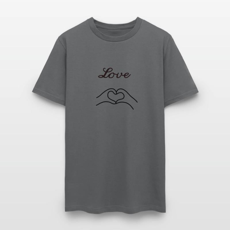 love with heart from couple hand