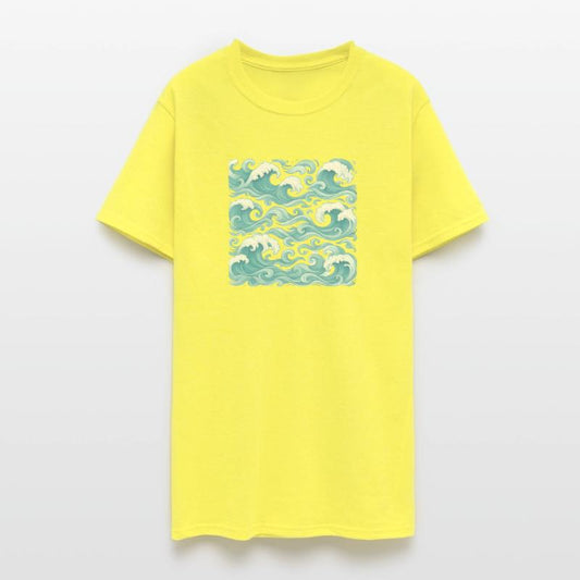 Lush Ocean Wave Pattern Japanese Wave Design Blue