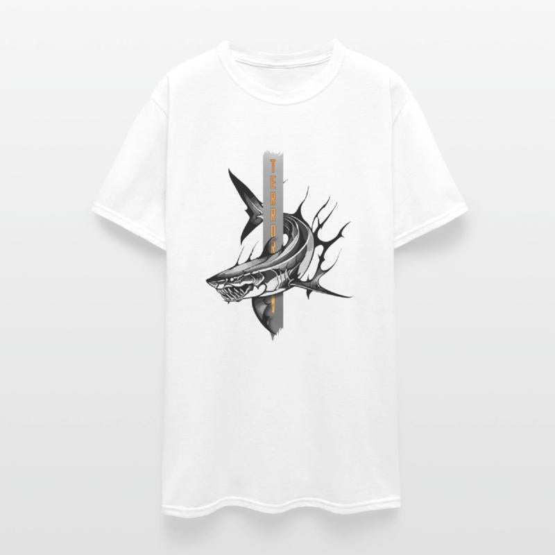 Majestic Shark Illustration with a Touch of Terror