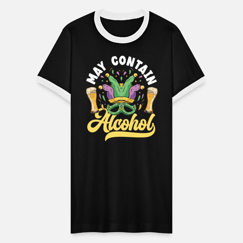May Contain Alcohol Mardi Gras Beer Drinker