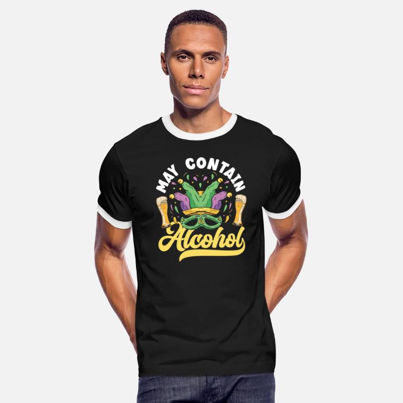 May Contain Alcohol Mardi Gras Beer Drinker