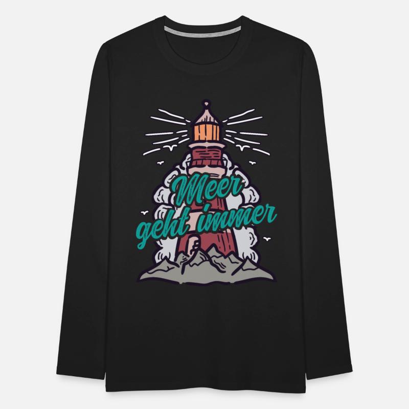 MEER GEHT IMMER Nordsee Saying Gift Lighthouse