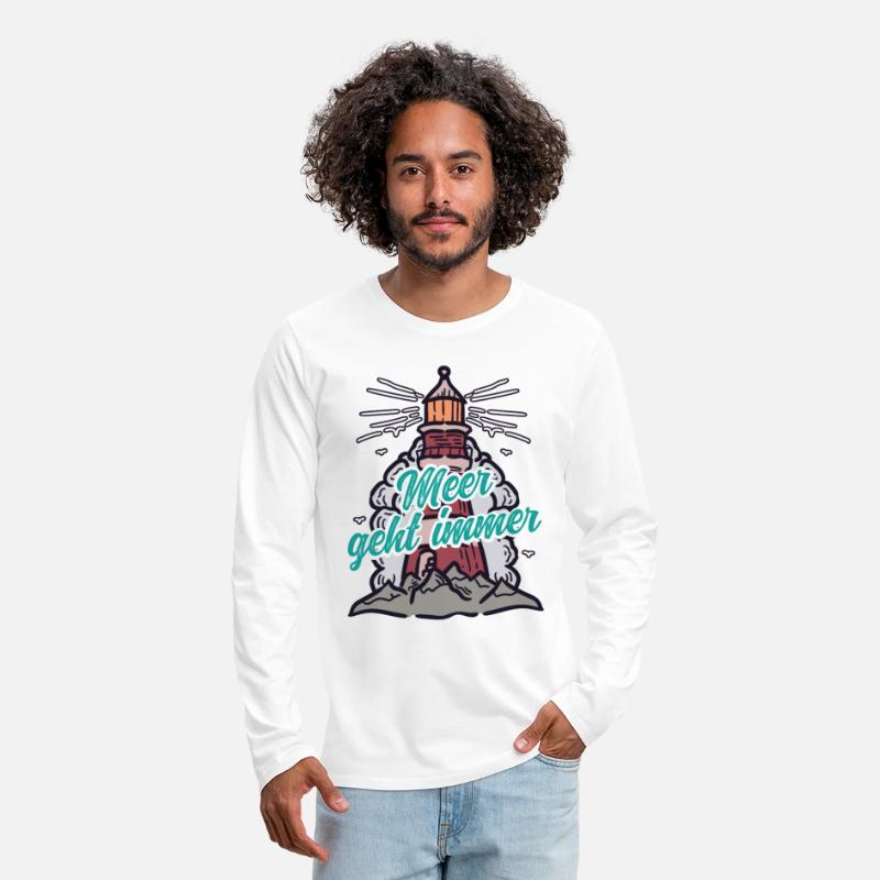 MEER GEHT IMMER Nordsee Saying Gift Lighthouse