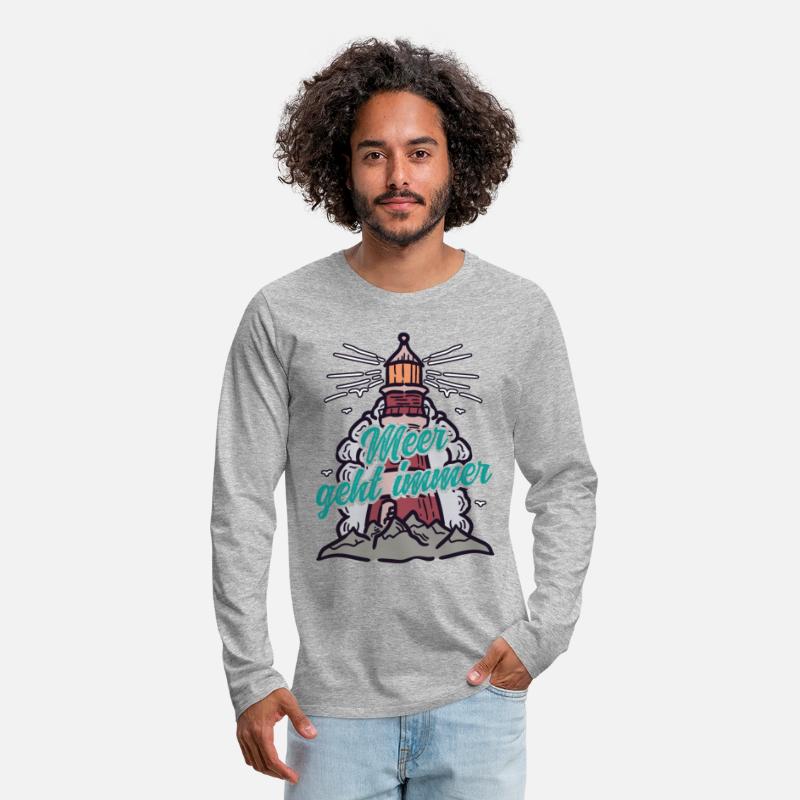 MEER GEHT IMMER Nordsee Saying Gift Lighthouse