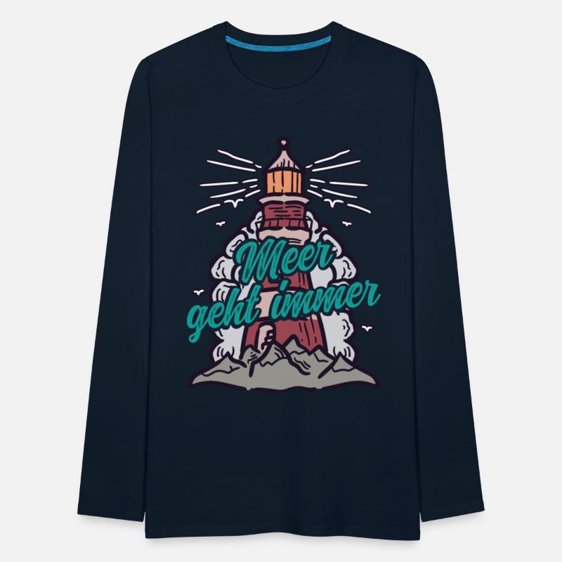 MEER GEHT IMMER Nordsee Saying Gift Lighthouse