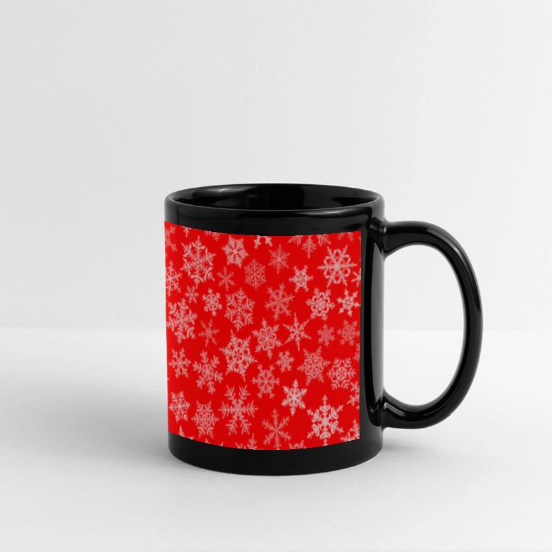 Modern Red Snowflakes Pattern