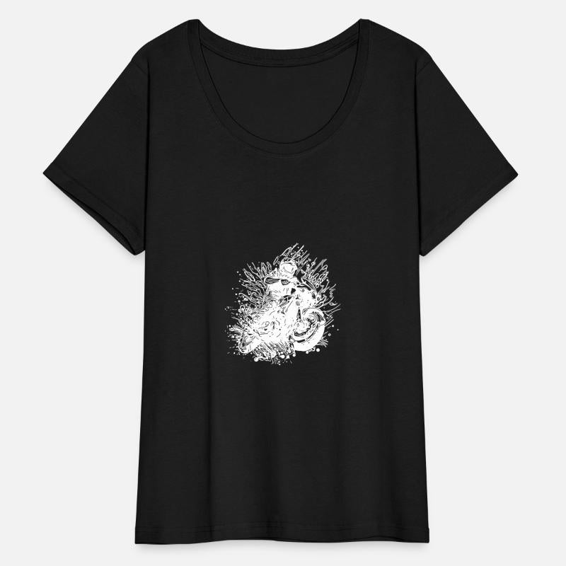 Motorcyclist Road-trip Splash Biker Style