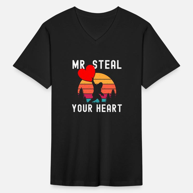 MR STEAL YOUR HEART BIGFOOT. BIG RED HEART IN HAND